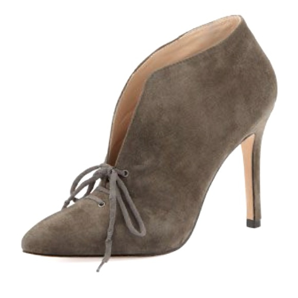 Pour la Victoire Charcoal Grey Suede Camille Dress Bootie